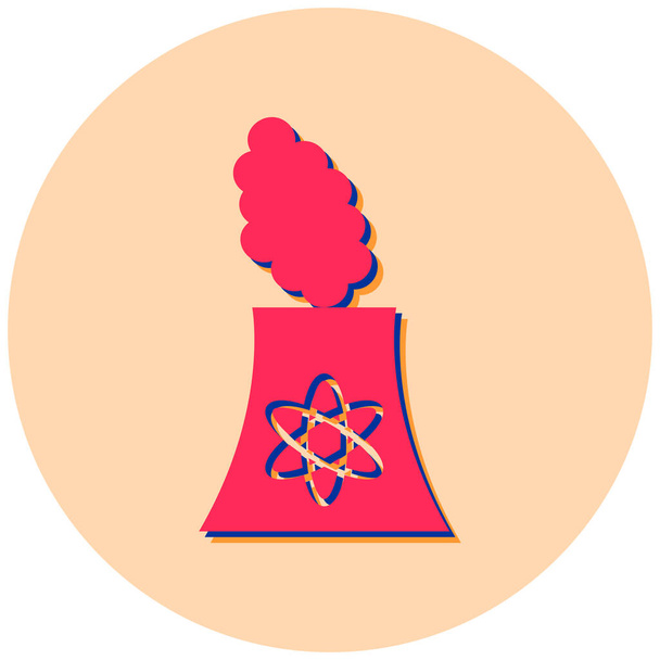 Atomkraft-Vektorsymbol moderne einfache Illustration - Vektor, Bild