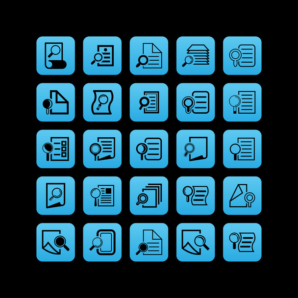 Search document icons - Vector, Imagen