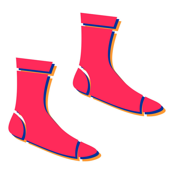 Bir çift çorabın vektör çizimi - Vektör, Görsel