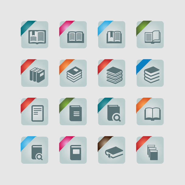 Book icons - Vector, afbeelding