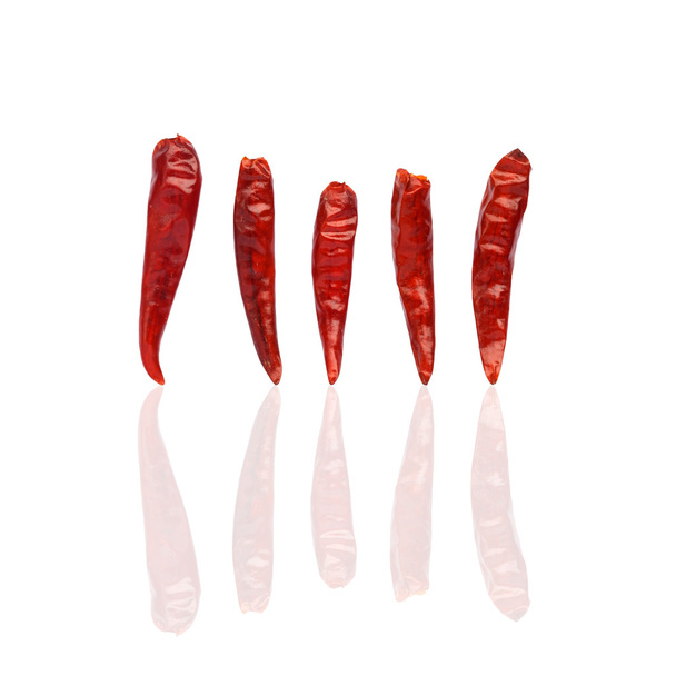 Dried chili isolated on white background - Photo, image