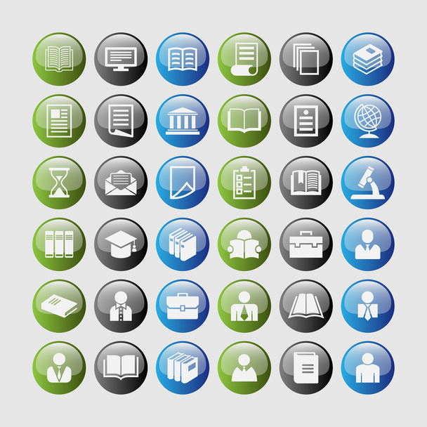 Education icons - Vector, afbeelding