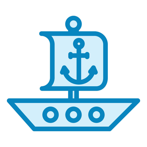 Segelboot-Symbol, Vektorillustration einfaches Design  - Vektor, Bild