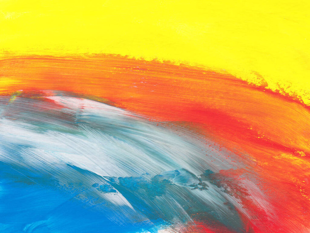 Fondo acrílico colorido pintado a mano abstracto - Foto, Imagen