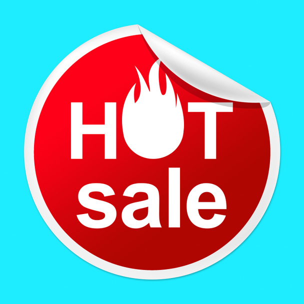 Sıcak anlamına gelir bir numara ve en iyi satış Sticker - Fotoğraf, Görsel