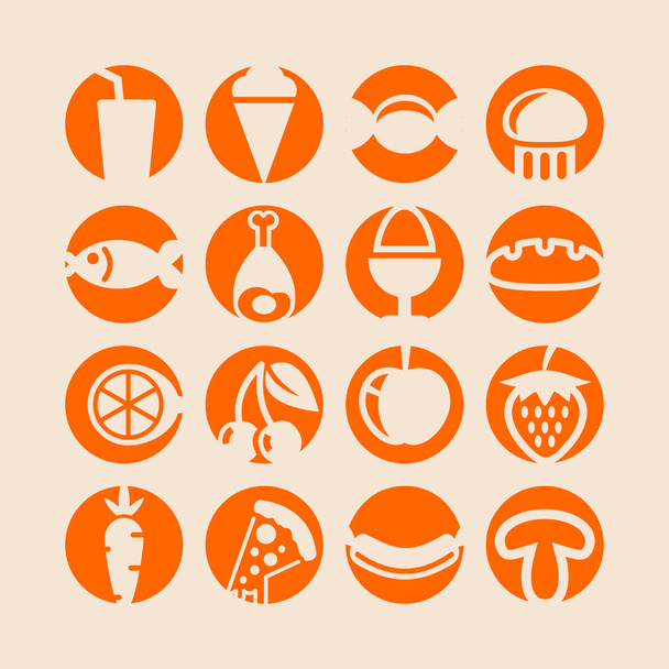 Food icons - Вектор,изображение