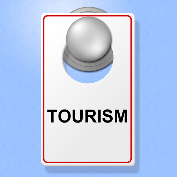 Turizmus jel azt mutatja, megy a szabadság és a rendeltetési hely - Fotó, kép