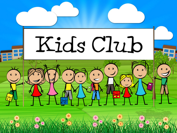 Kids Club Means Games Play And Childhood - Photo, Image