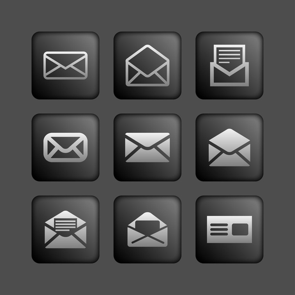 Mail icons - Vektör, Görsel