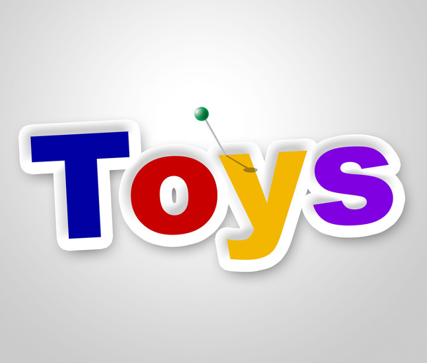 Toys Sign Shows Children Display And Store - Φωτογραφία, εικόνα