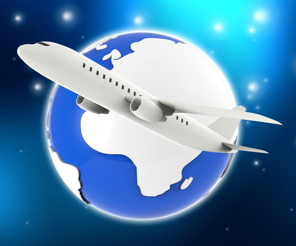 Світовий літак представляє путівник і повітря
 - Фото, зображення