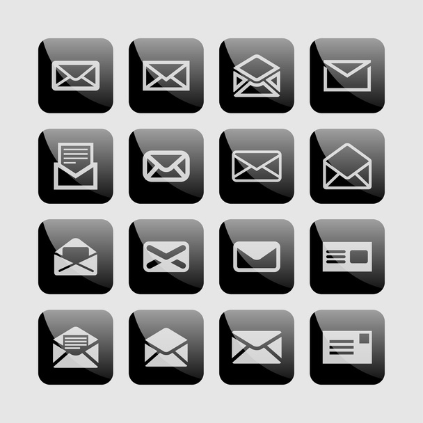 Mail icons - Wektor, obraz
