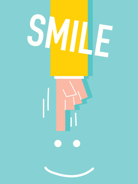 Векторная иллюстрация слова SMILE
 - Вектор,изображение