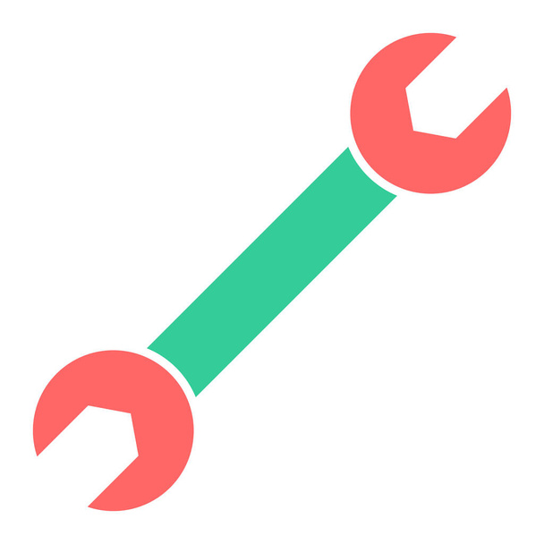 wrench vector icon. style is bicolor flat symbol - Vector, Image