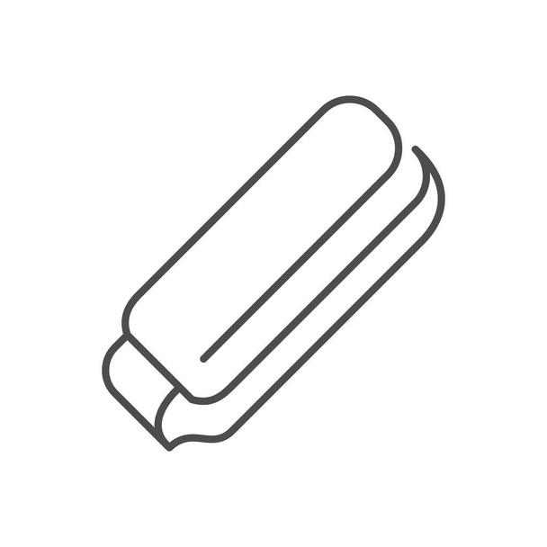 Hair straightener line outline icon isolated on white. Vector illustration - Vektor, kép