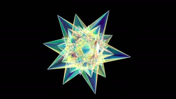 Luminoso bagliore stella gemma gioiello pietra preziosa Universo spazio in grado di loop 4k senza soluzione di continuità - Filmati, video