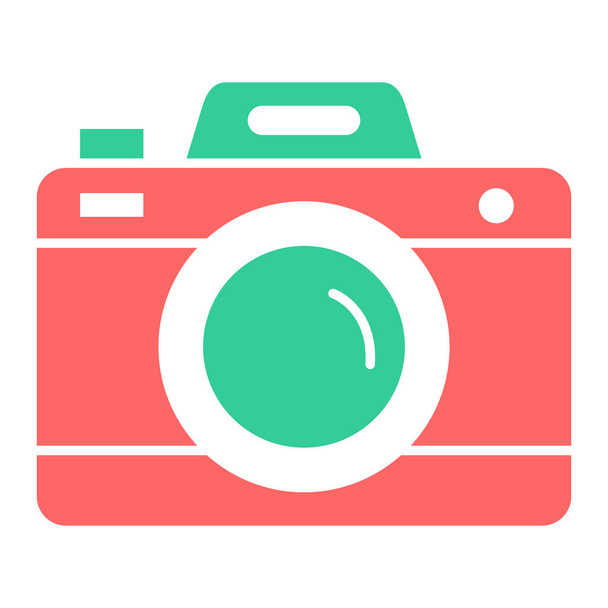 photo camera icon. flat design style - Διάνυσμα, εικόνα