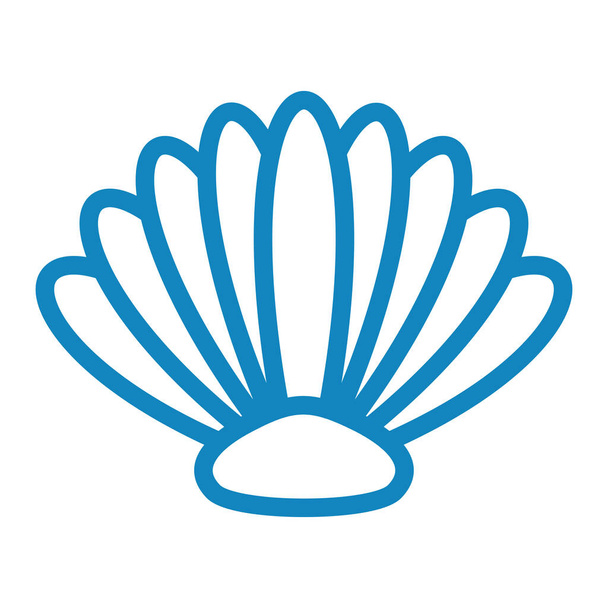 Sea shell ikona ilustracja wektorowa - Wektor, obraz