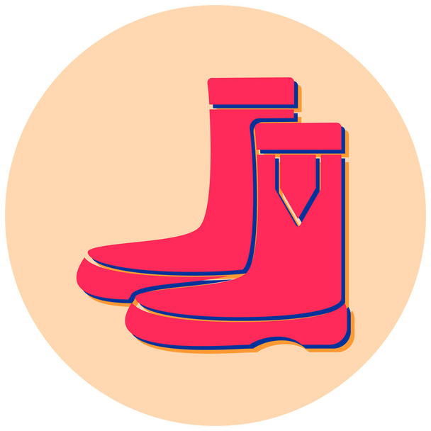 gumicsizma ikon. egyszerű illusztrációja boot vektor ikonok web design - Vektor, kép