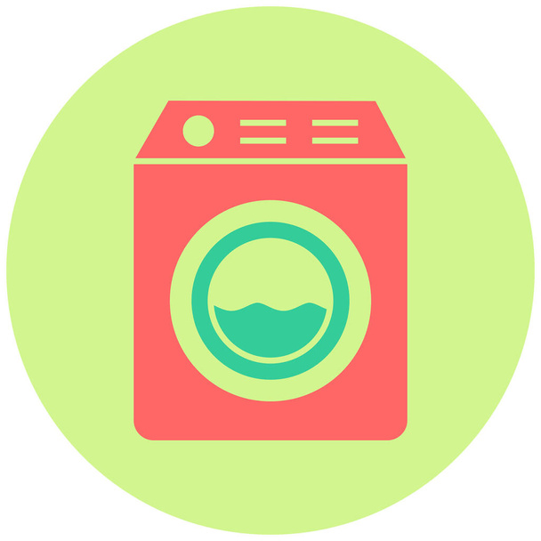 Waschmaschine. Einfaches Design - Vektor, Bild