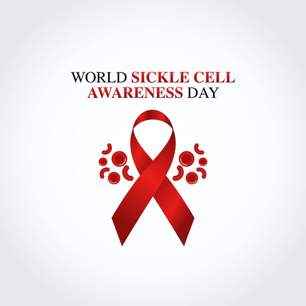 vector graphic of world sickle cell awareness day good for world sickle cell awareness day celebration. flat design. flyer design.flat illustration. - Vektör, Görsel