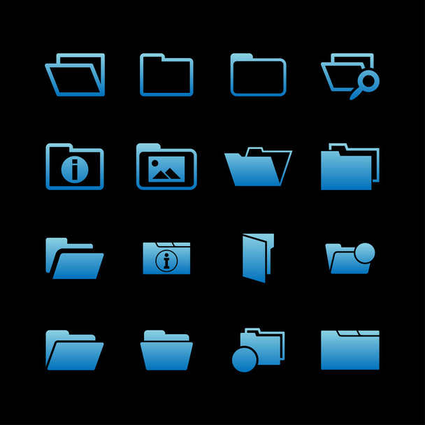 Folder icons - Vektor, kép