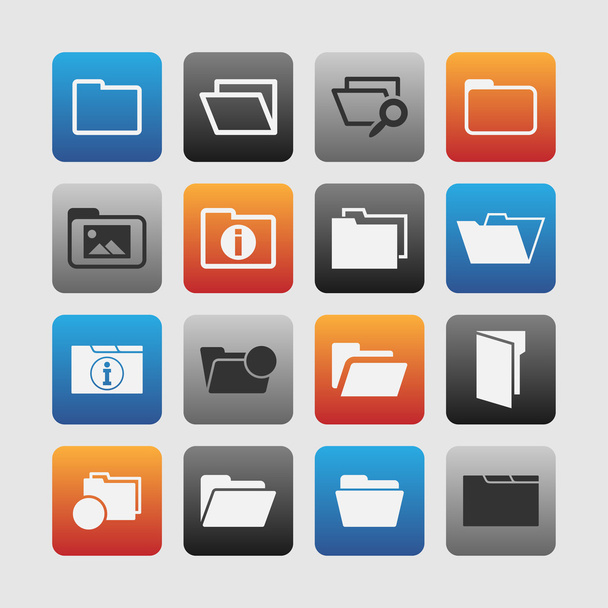 Folder icons - Вектор, зображення