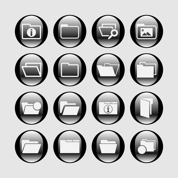 Folder icons - Vector, Imagen