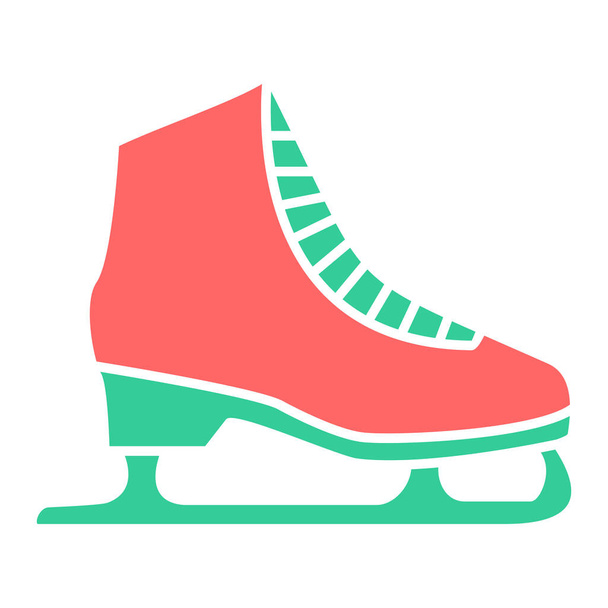 ice skate icon. flat illustration of skates vector icons for web - Vektör, Görsel
