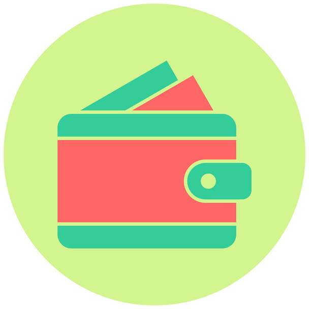 wallet flat vector icon - Διάνυσμα, εικόνα