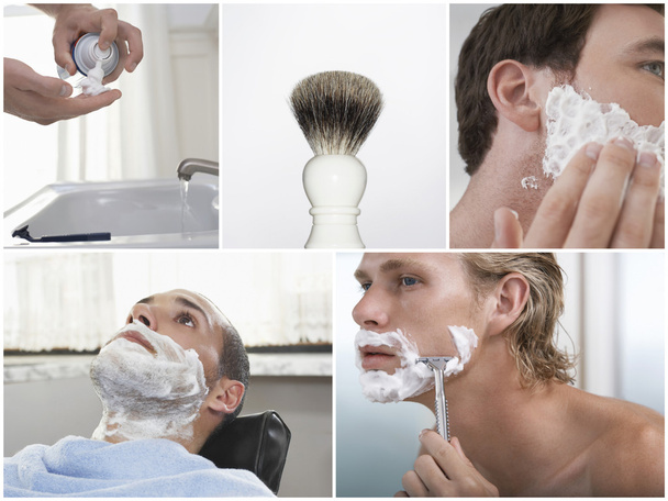 Young men shaving - Photo, Image