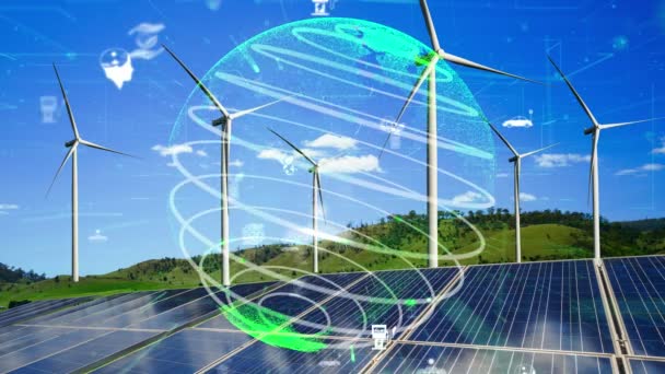 Περιβαλλοντική τεχνολογία διατήρησης και προσέγγιση της παγκόσμιας βιώσιμης ESG με καθαρή ενέργεια και ενέργεια από ανανεώσιμες πηγές ενέργειας - Πλάνα, βίντεο
