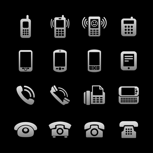 Telephone icons - Vektor, obrázek