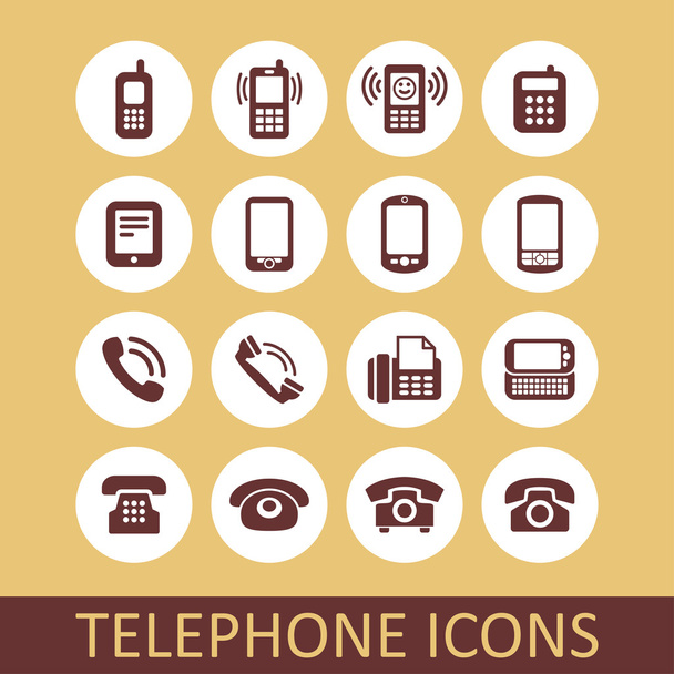 Telephone icons - Вектор, зображення