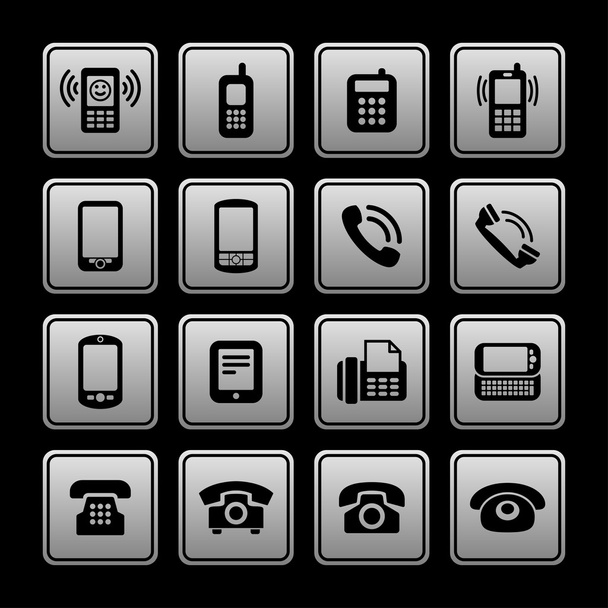 Telephone icons - Vecteur, image