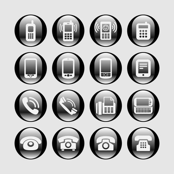iconos telefónicos
 - Vector, Imagen