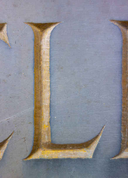 Written Wording in Distressed State Typography Found Letter - Photo, Image