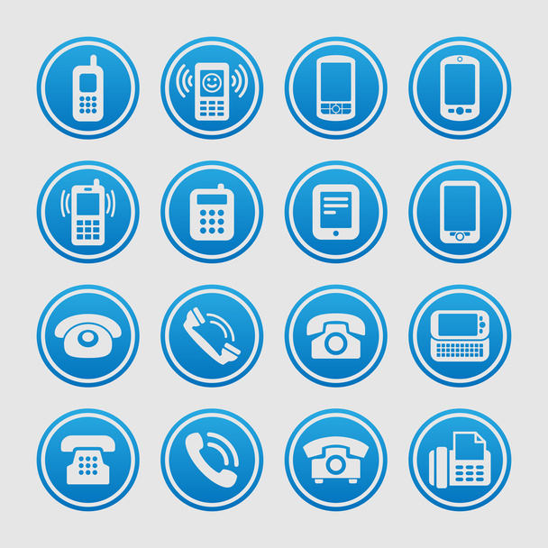 iconos telefónicos
 - Vector, Imagen