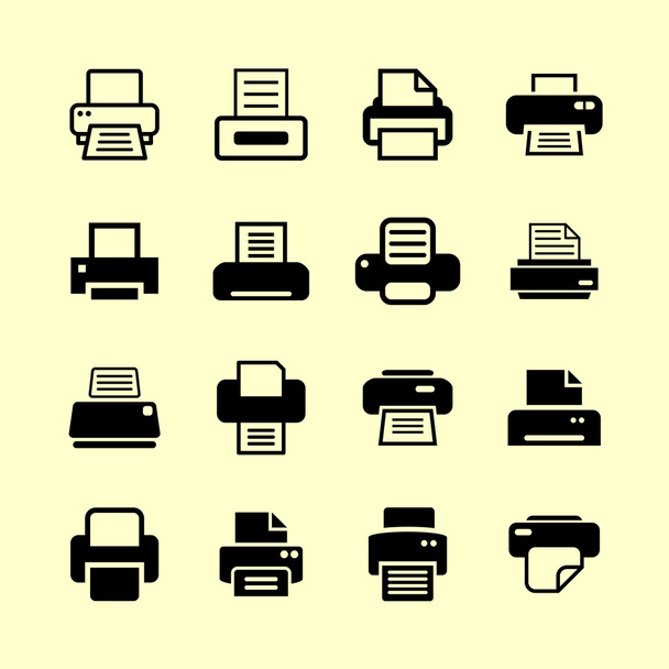 Print icons - Vector, afbeelding