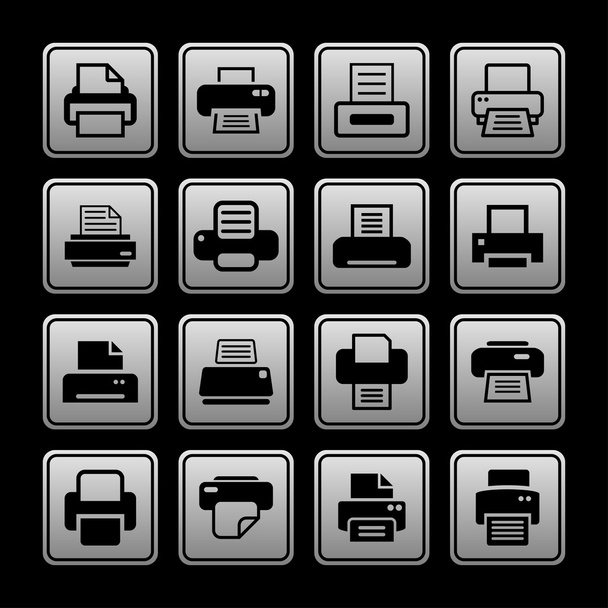 Print icons - Vector, Image
