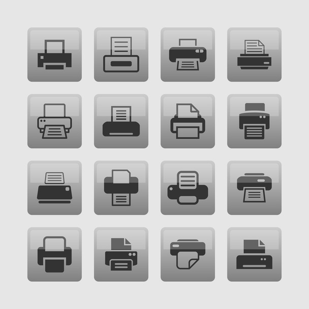 Print icons - Vector, afbeelding