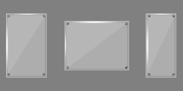 glass frame. Banner template design. Mockup frame design. Vector illustration. Stock image. EPS 10. - Vector, Image