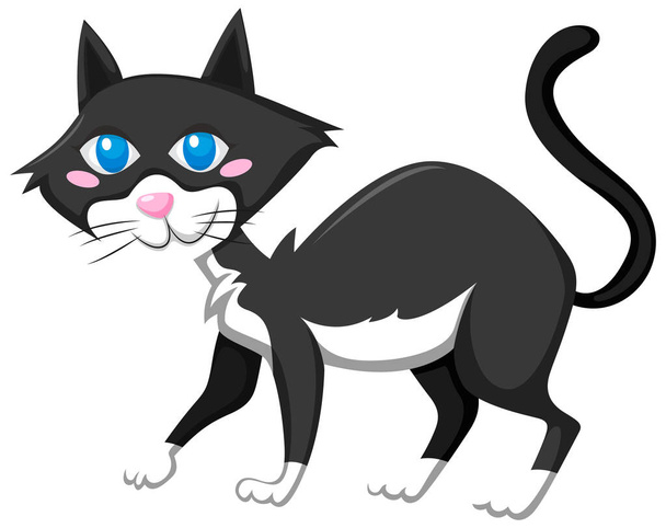 Feline kat in cartoon stijl illustratie - Vector, afbeelding