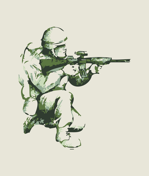 sotilas - Vektori, kuva
