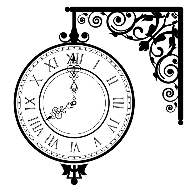 Vector illustration of vintage clock - Вектор,изображение