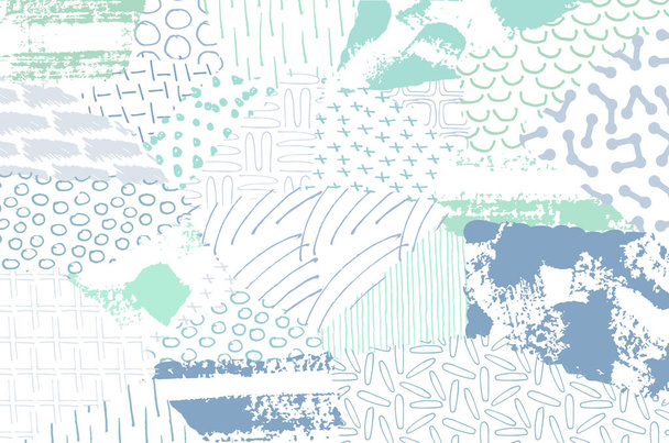 Muster. Abstrakter Hintergrund mit Pinselstrichen. Monochrom handgezeichnete Textur. Modernes Grafikdesign. Gestreift von Hand. - Vektor, Bild