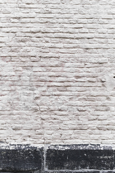  塗装白いレンガの壁の表面の背景  - 写真・画像