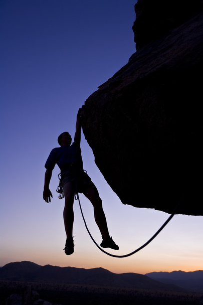 Rock climber dangling. - Photo, Image