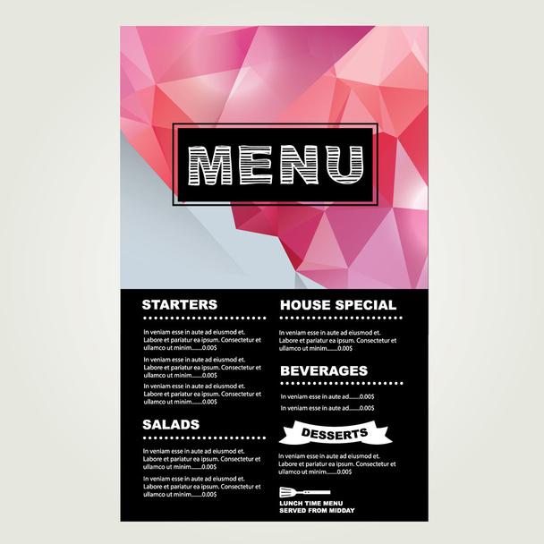 Restaurante menú cafetería, plantilla de diseño
 - Vector, imagen