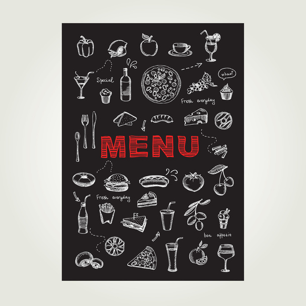 Restaurace café menu, šablony design. - Vektor, obrázek